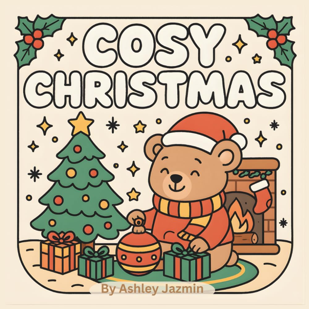 Cosy Christmas: Simple and cute colouring book