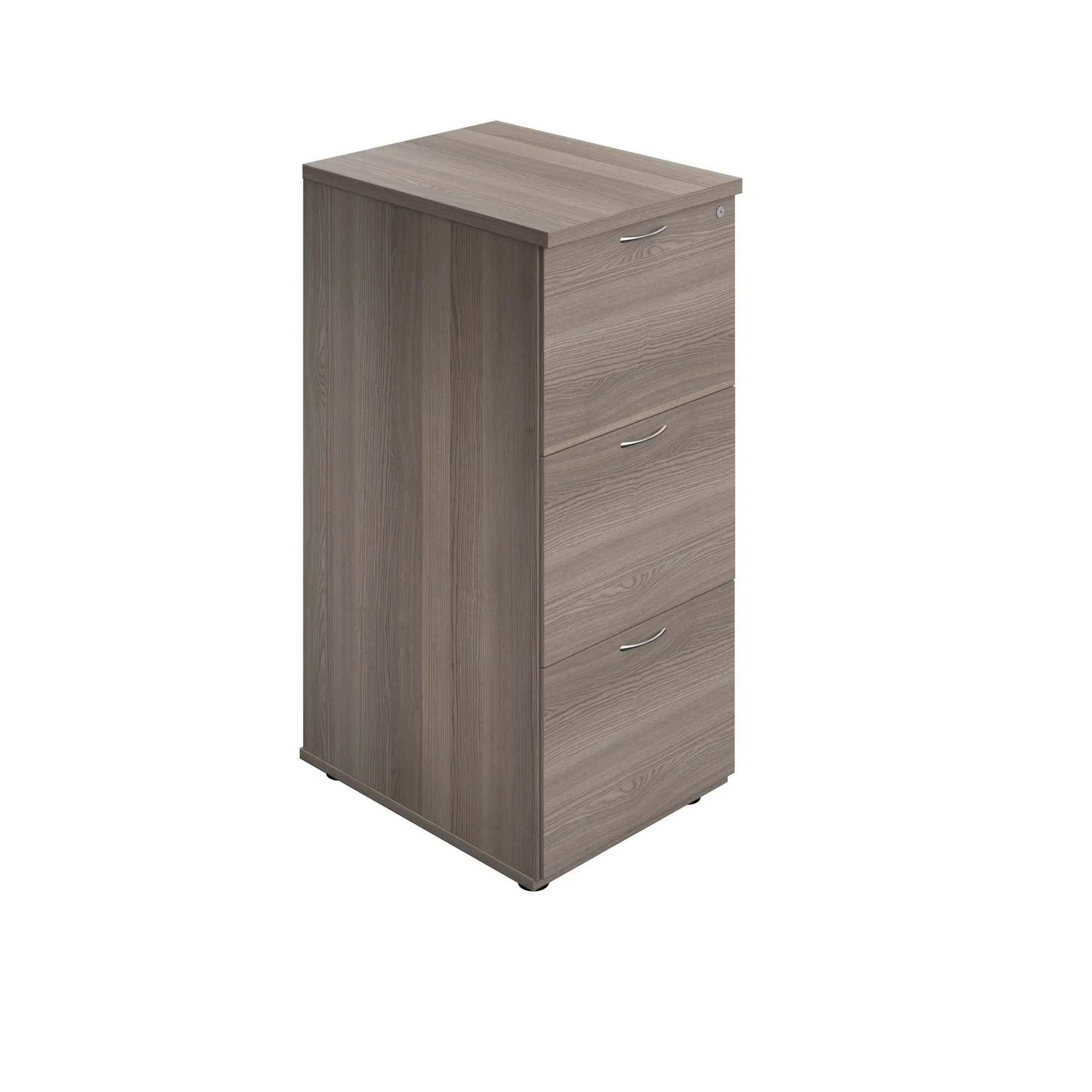 Office Hippo Heavy Duty Filing Cabinet, Robust File Cabinet, Office Storage for A4 or Foolscap Filing - Grey Oak, 3 Drawer