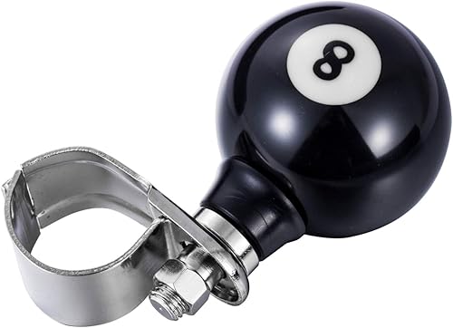 Miniatura 6 de Arenbel Pomo giratorio de bola blanca para volante, mango de asistencia para coche, control de torneado, se adapta a la mayoría de vehículos,