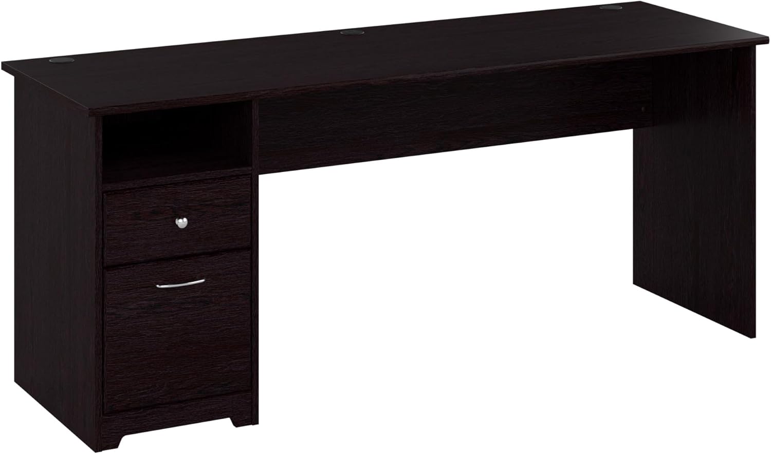 Bush Home Cabot 72W Computer Desk with Drawers in Espresso Oak