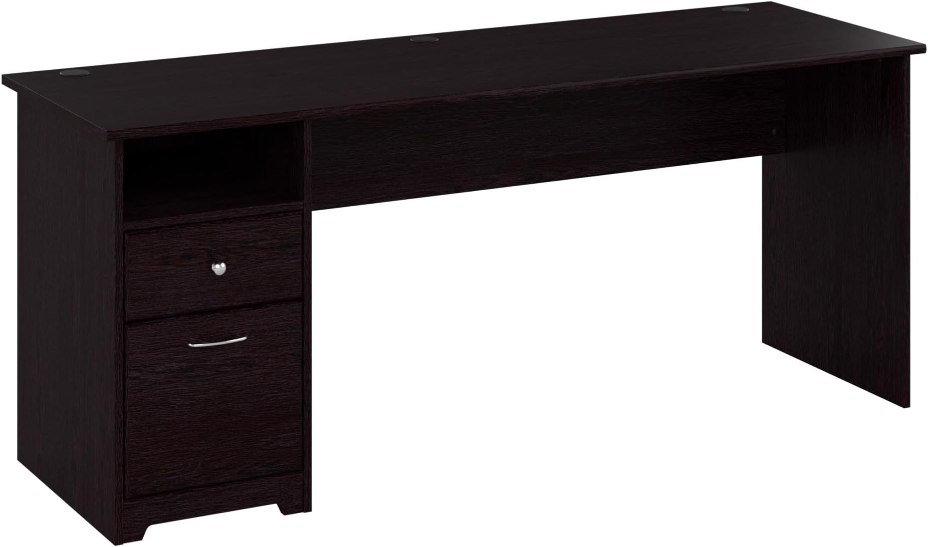 Cabot 72W Computer Desk with Drawers in Espresso Oak