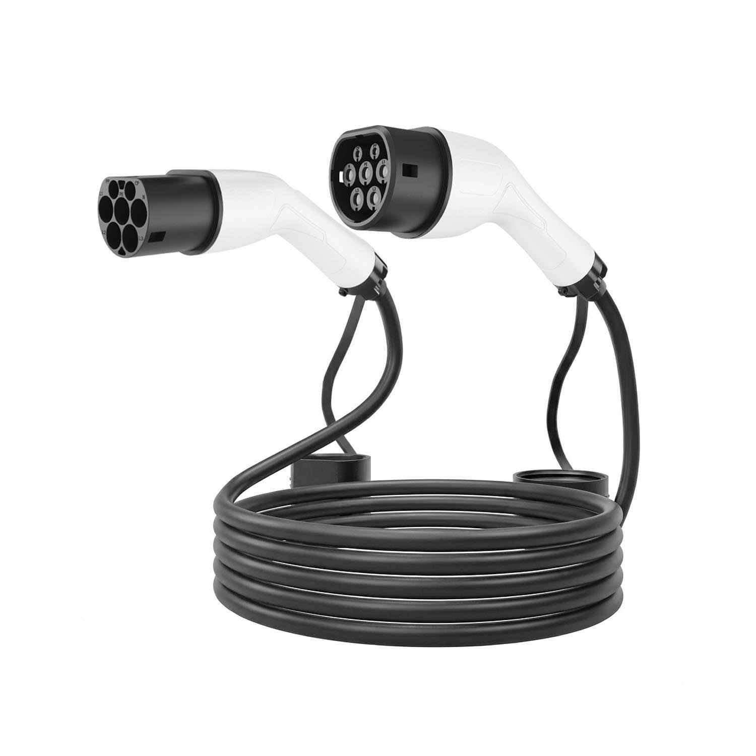 Energenie EV-Ladekabel 11 kW 16 A 3-phasig, 4 m | Mennekes Typ 2 Stecker auf Kupplung | IP67 Spritzwassergeschützt