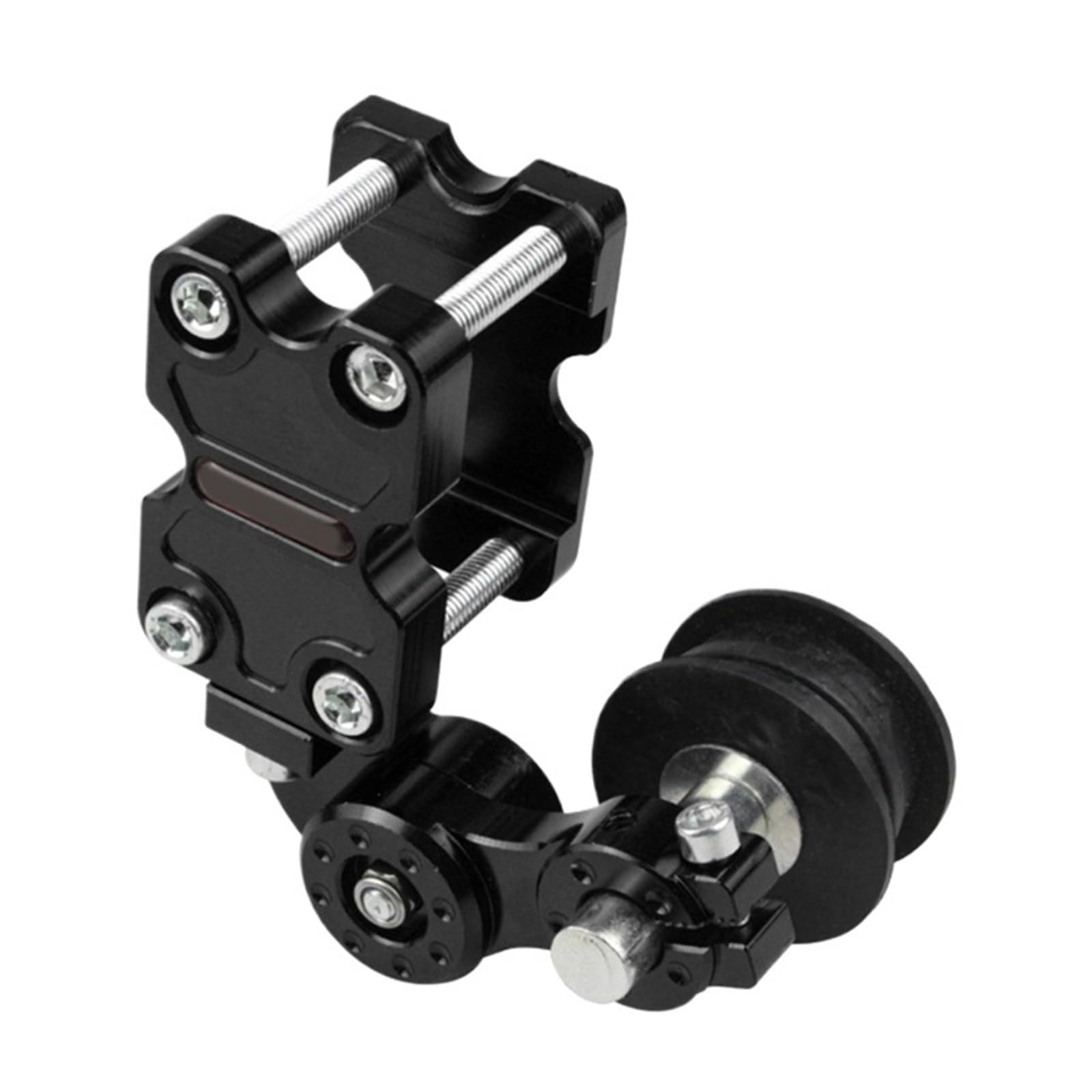 Ajusteur Tendeur De Chaîne Tendeur de chaîne moto, poulie motocross, rouleau réglage du tendeur Tendeur de Chaîne Ajusteur(Black)