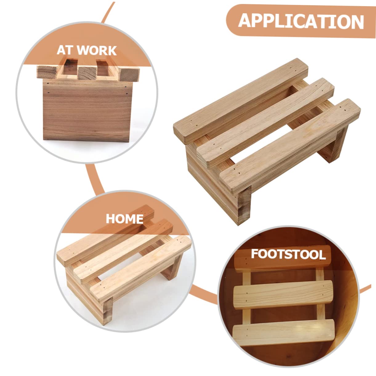 CHILDWEET Taburete De Madera para Niño Niña Y Adultos Escalera Pequeña Reutilizable Banco De Paso Estable Y Duradero para Baño Y Cocina