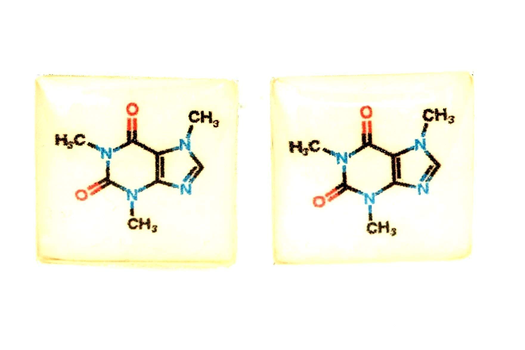 Moleculer Coffee Cufflinks, Molecular Structure Cufflinks