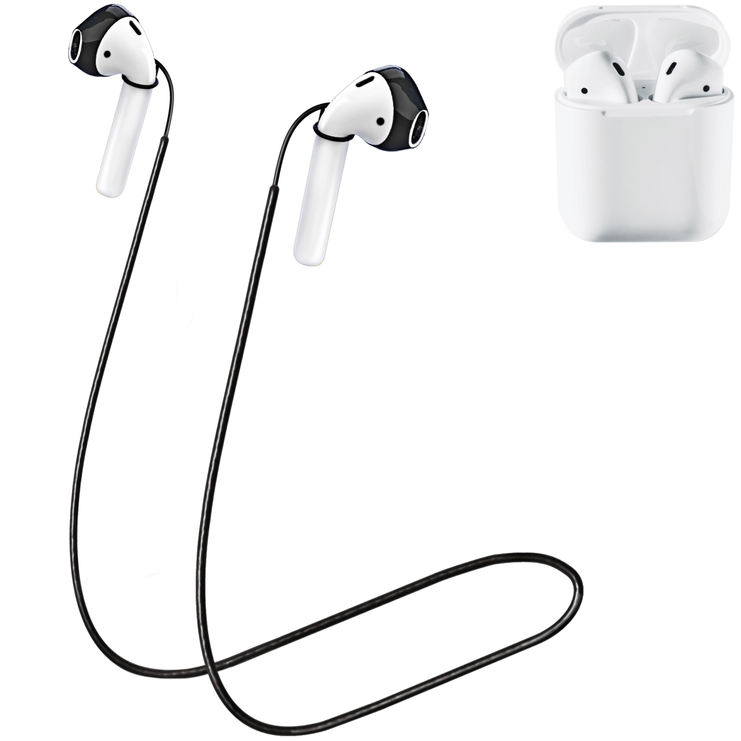 Podstring Anti-Lost Strap for Airpods 2, Airpods Straps Airpod Neck Strap Silicone Anti-Lost Cord Sports Lanyard - Compatible with Airpods 2