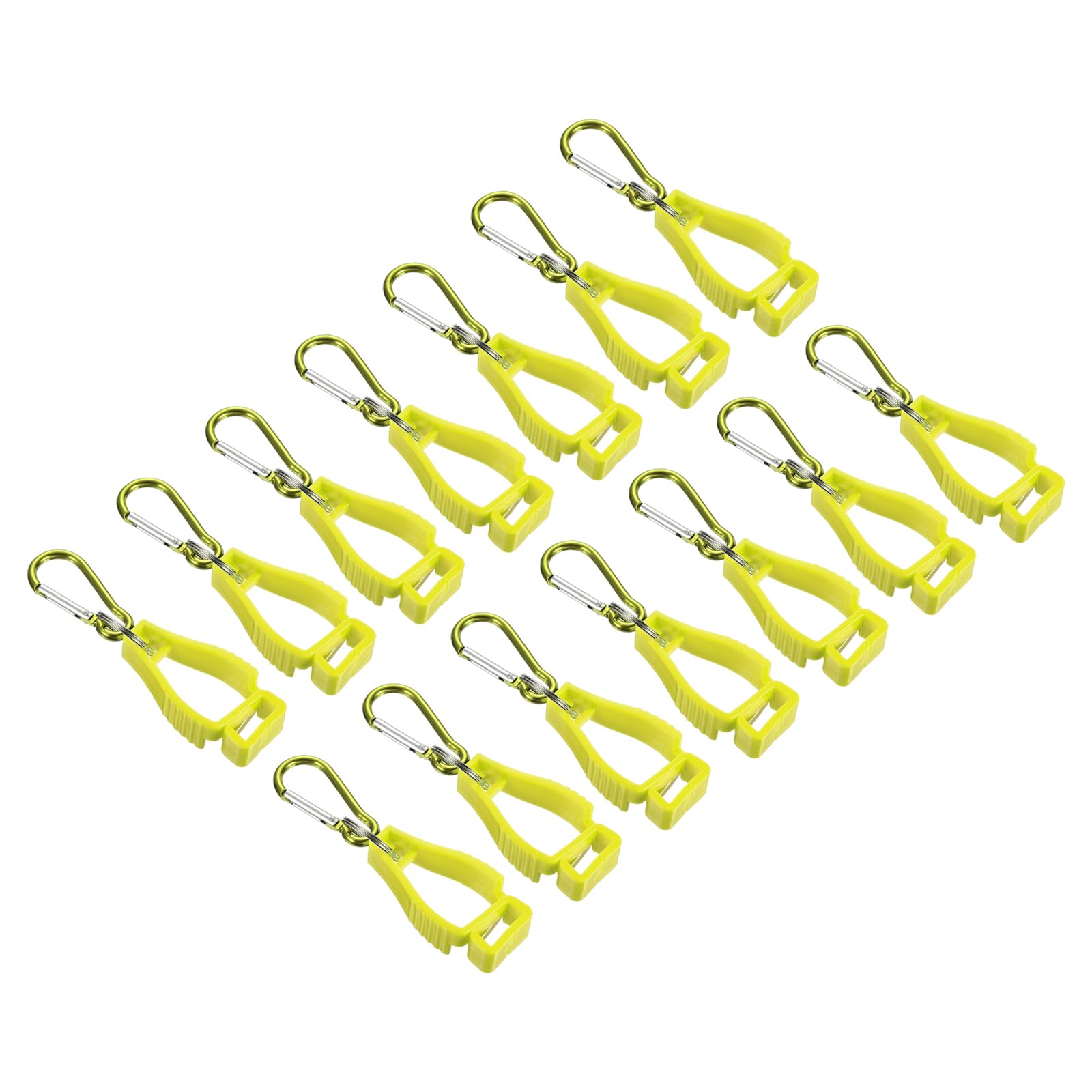 PATIKIL Glove Clips, 14 Pack Gloves Holder Clip Glove Belt Keeper Work Gloves Grabber Helmet Hanger for Construction Worker Yellow