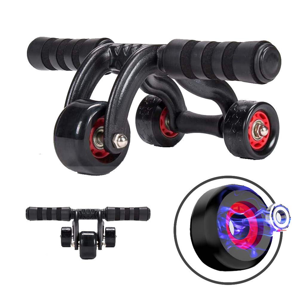 POEO AB Roller Wheel, 3 Wheel Abdominal AB Roller, ABS Trainer Outdoor Indoor Workout Machine The Efficient Abdominal Muscle Trainer for Home