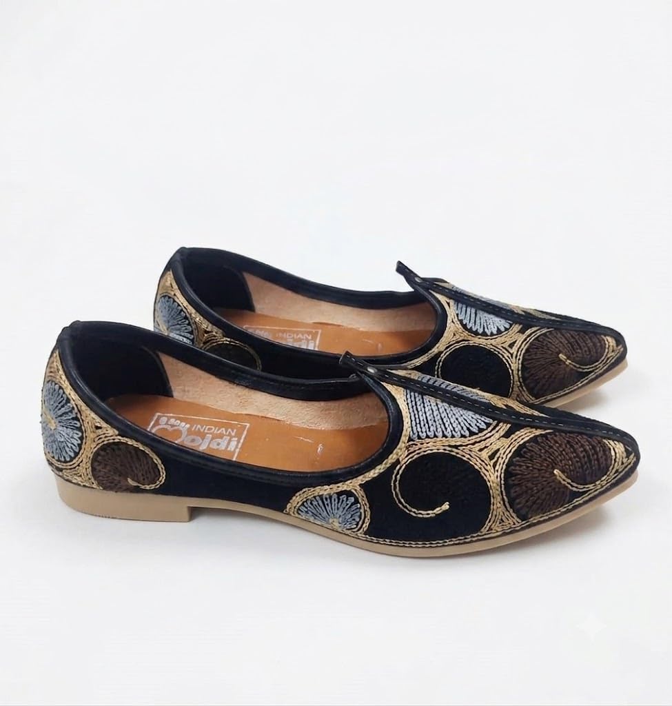 Men's Rajasthani Mojari Jutti – Classic Leather Style for Weddings-picture-46