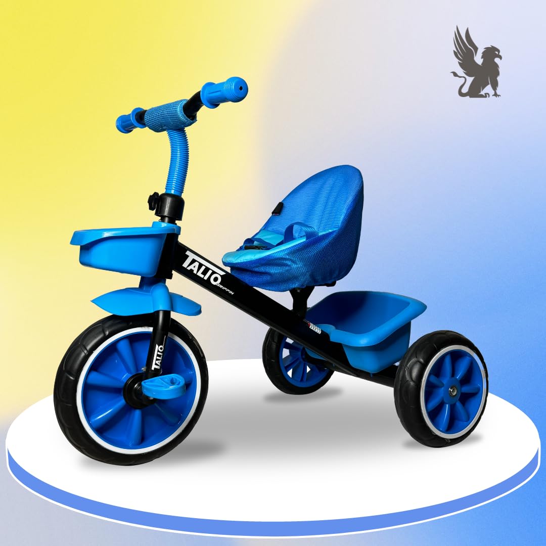 TALIO by Griffin GT-101 Kids Tricycle - Stylish Trike with Front & Rear Baskets | Cushioned Seats | Lightweight & Fun for Ages 2-5 | Perfect First Ride for Young Explorers! (Blue) (B0CV43D3F6) Amazon Price History, Amazon Price Tracker