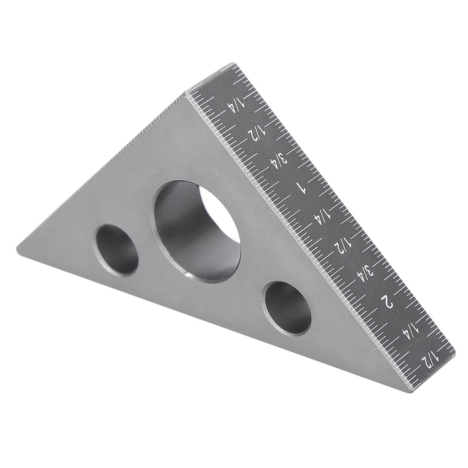 Righello Triangolare Professionale in Lega di Alluminio, Strumento di misurazione ad Angolo retto di precisione da 45° a 90°.