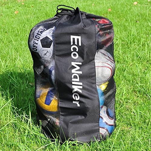 Ball Bag Large Capacity (Holds 16 Soccer Balls) Heavy Duty Mesh Drawstring with Adjustable Shoulder Strap and Thick Handle - Image 3