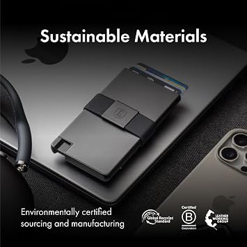 Ekster Cardholder Pro All Metal Wallet for Men | Metal Wallet with RFID Blocking Layer | Slim Minimalist Aluminum Wallet with Push Button for Quick Card Access, Space Gray , Pro, Card Holder Pro