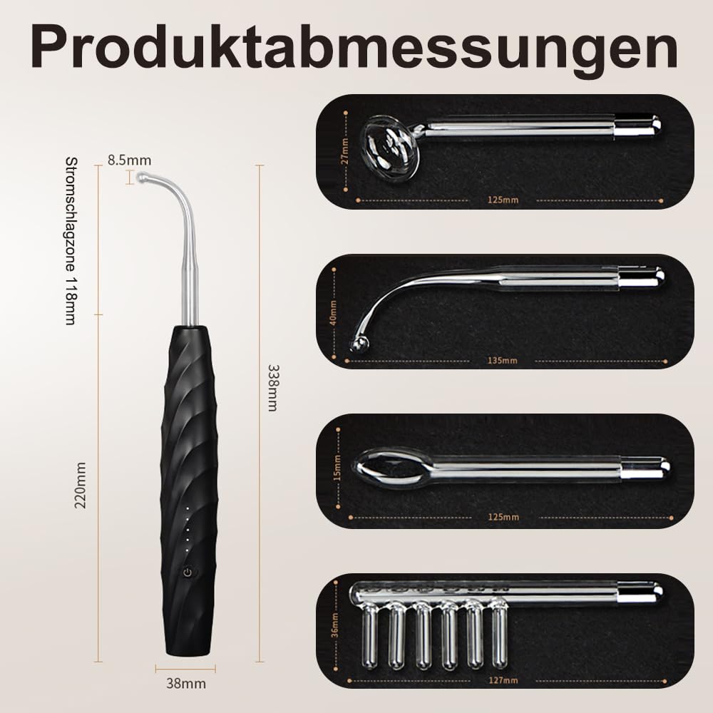 SM Elektro Shock Massagestab Nippel, klitoris,Anal, Penis, G-Punkt Stimulation 5-Frequenz-Elektroschock Foltergerät 4 austauschbare Köpfe BDSM Masturbation Erotik Sex Spielzeug Für Männer Frau Paare