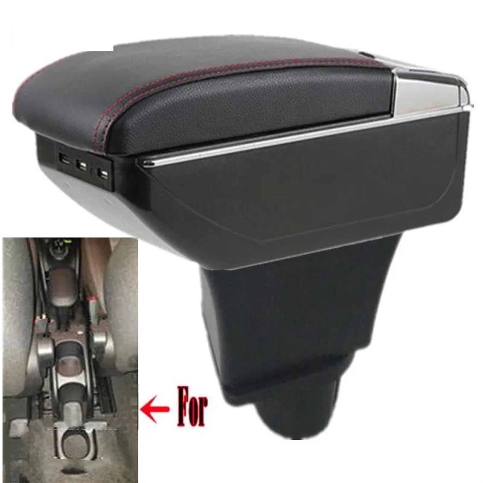 Mittelarmlehne für FIAT Panda Cross 4x4, Auto Mittelarmlehne Auto Mittelkonsole Armlehne Box Auto-Multifunktions-Staufach Organizer Innenraum Zubehör