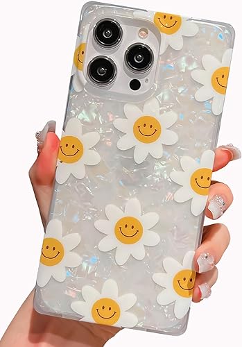Miniatura 7 de BANAILOA Funda cuadrada compatible con iPhone 13 Pro, funda brillante de lujo para mujeres, funda protectora colorida y femenina diseñada para 13