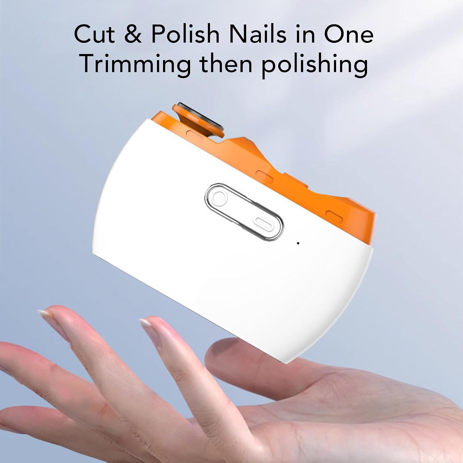 2 in 1 Electric Nail Clipper, USB Low Noise Professional Automatic Nail Trimmer Grinder with Scraps Storage for Kids and Adults, Nail Care Tool image 2
