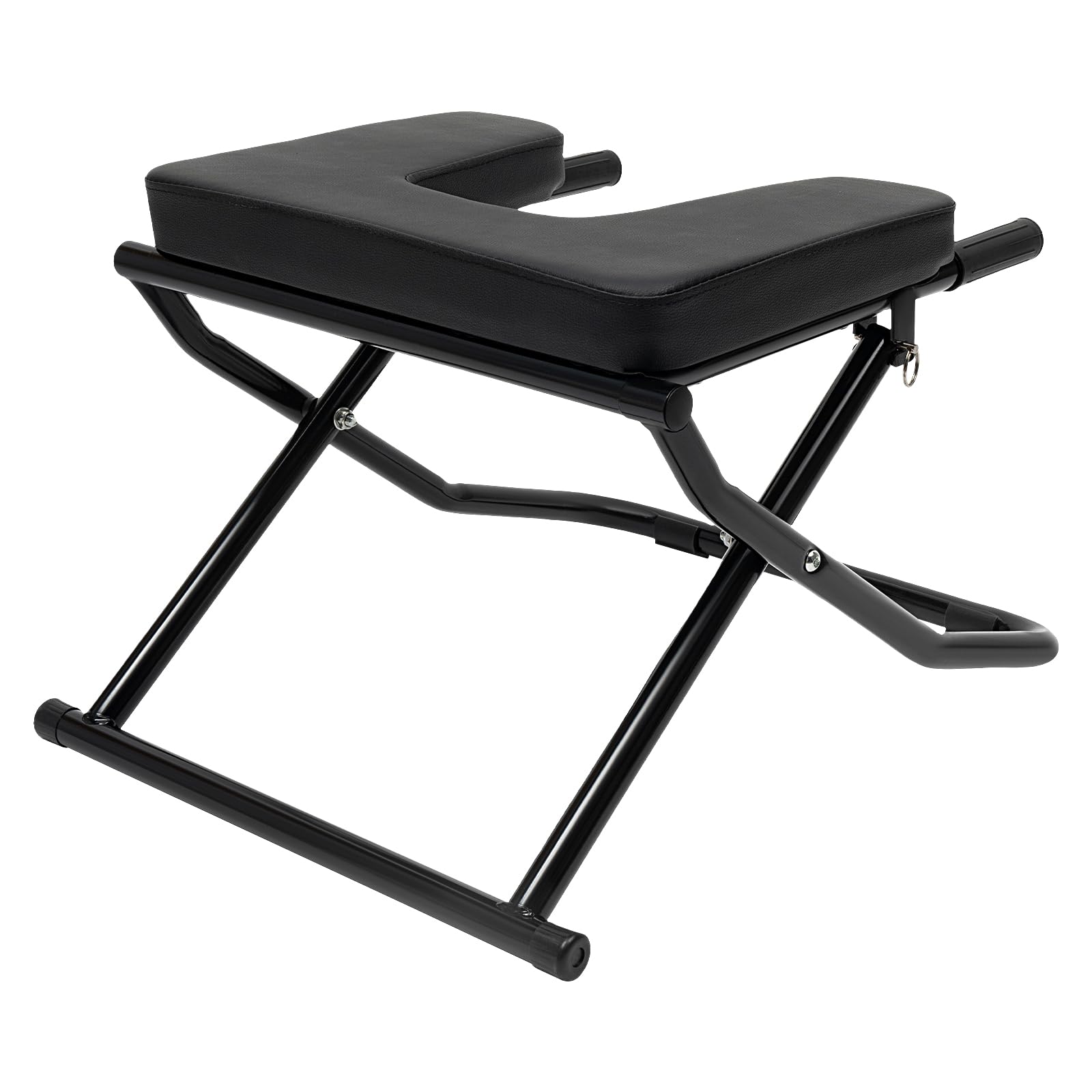 YIYIBYUS Foldable Yoga Inversion Chair with Anti-Slip Handles, 330 lbs Capacity Headstand Bench for Home Gym, Portable Fitness Stool for Shoulder Stands, Back Stretching & Balance Training