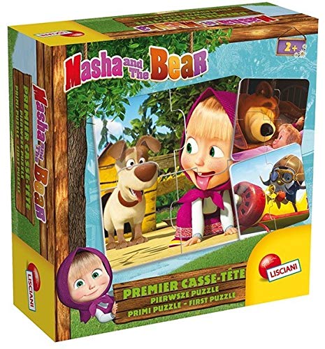 Lisciani- Jeux EDUCATIFS-Masha ET MICHKA Premier Casse Tete + Logic, 78004, Multicolore