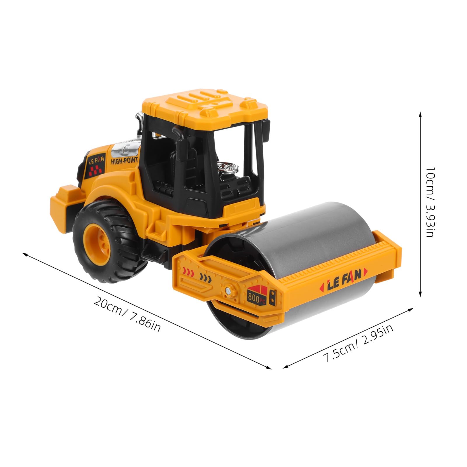 Vaguelly Rouleau compresseur Jouet : Camion de Chantier véhicules camions Rouleau compresseur pour Enfants intérieur extérieur Jeu Plastique Construction Sable Plage Jouet