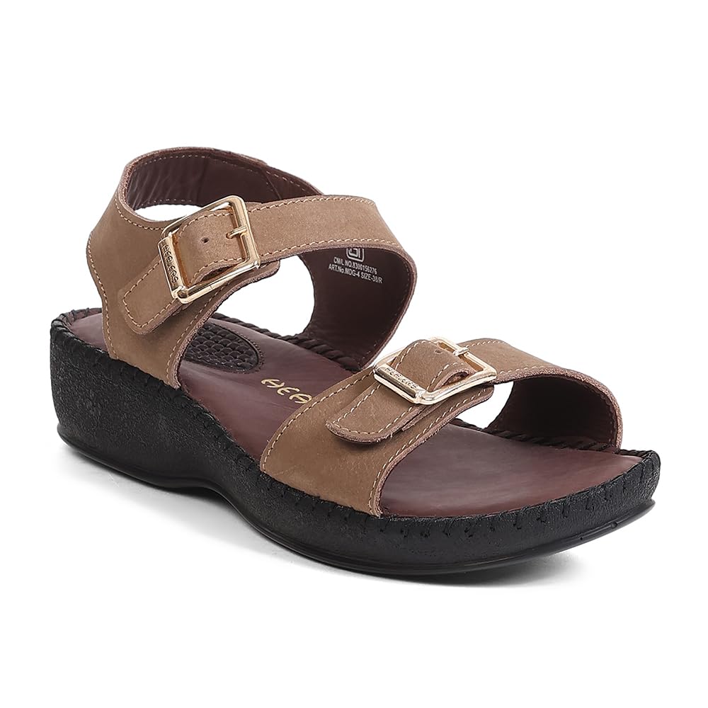liberty Healers MDG-4 Brown & Tan Casual Sandal for Women-picture-50