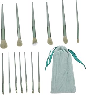 Juego de brochas de maquillaje verde para maq...