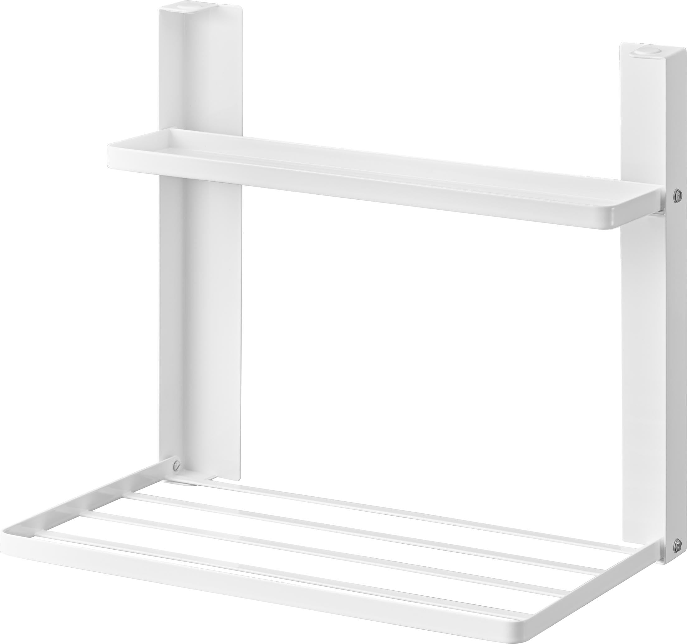 Amazon｜山崎実業(Yamazaki) 洗濯機横 マグネッ ト折り畳み棚 2段