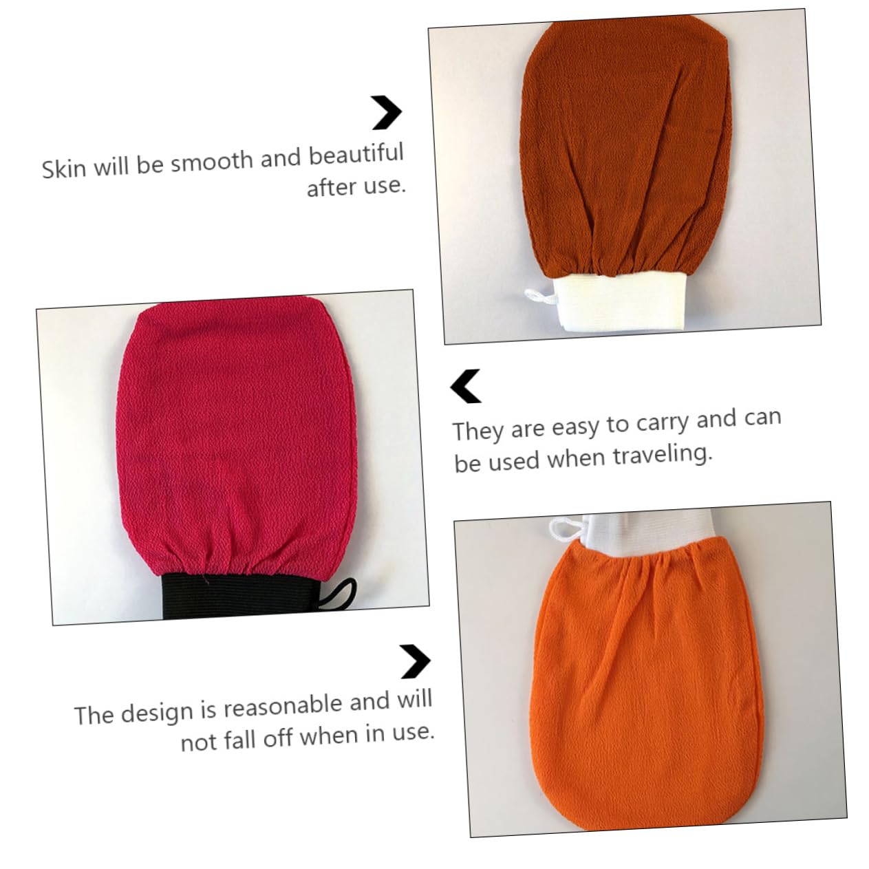 Beavorty 12piezas Guantes De Exfoliantes Para Baño Suaves y Eficaces Sin Irritación Para Hombres y Mujeres Mezclados Limpieza y Cuidado Piel