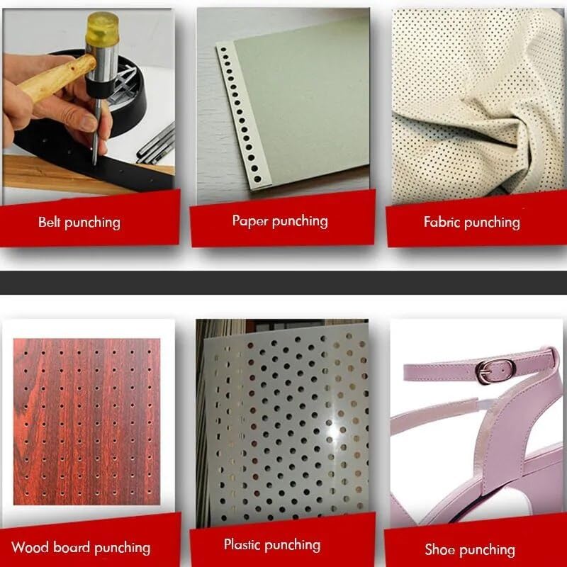 15PCS/Set 3mm-25mm Leather Craft Hole Punch Round Hollow Punch Cutter Tool for Leather Watch Bands Belts Canvas Paper Plastic