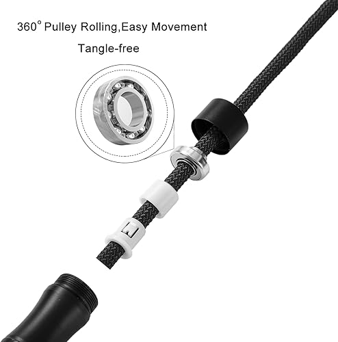 Miniatura 4 de Cuerda de saltar con peso para mujeres y hombres, cuerda de saltar sin enredos de 1 libra para entrenamiento de Muay Thai, entrenamiento de