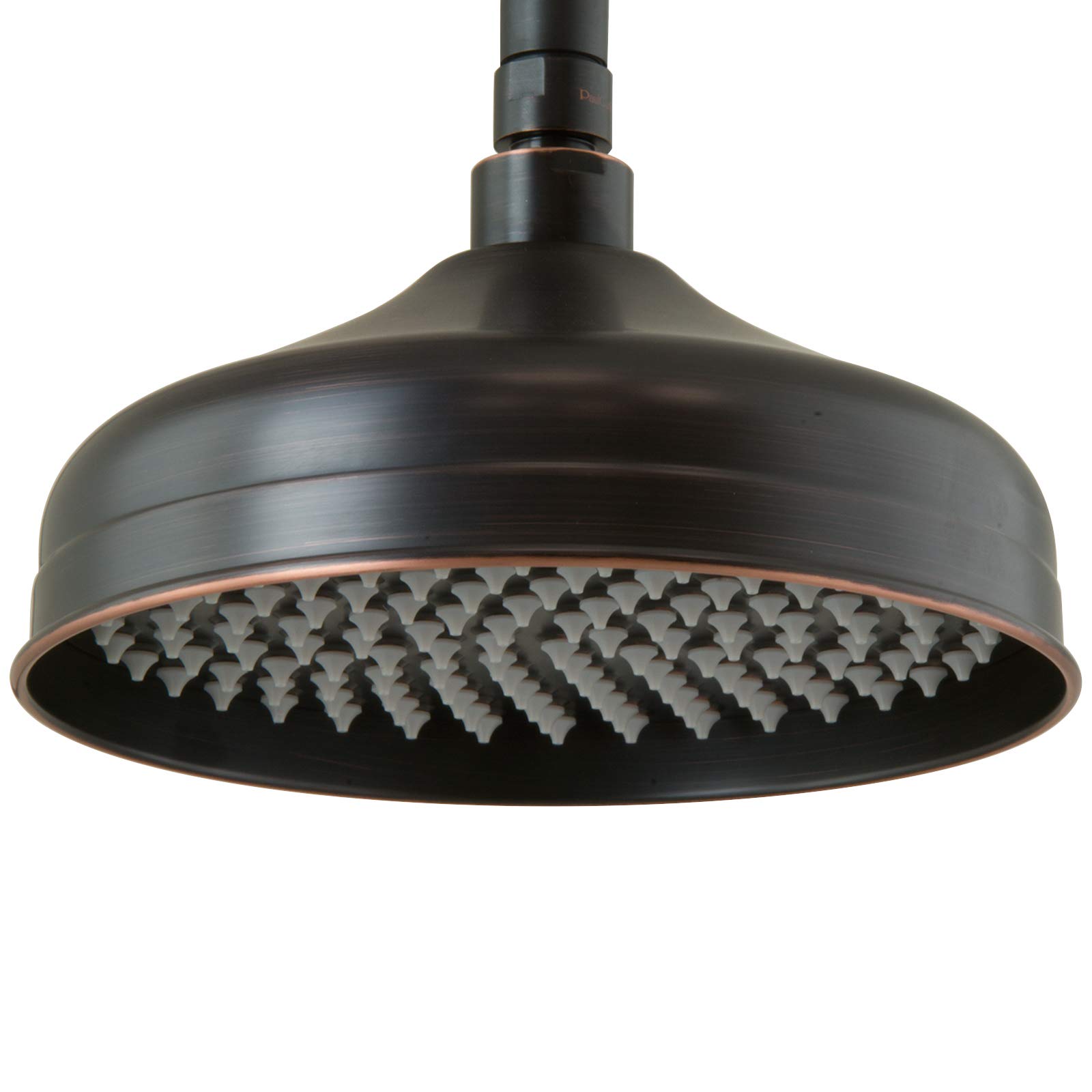 Regadera de Lluvia Retro Negra con Brazo de Pared, Cabezal de Ducha Ø 20 cm Latón Macizo, Brazo 40 cm, Estilo Nostálgico