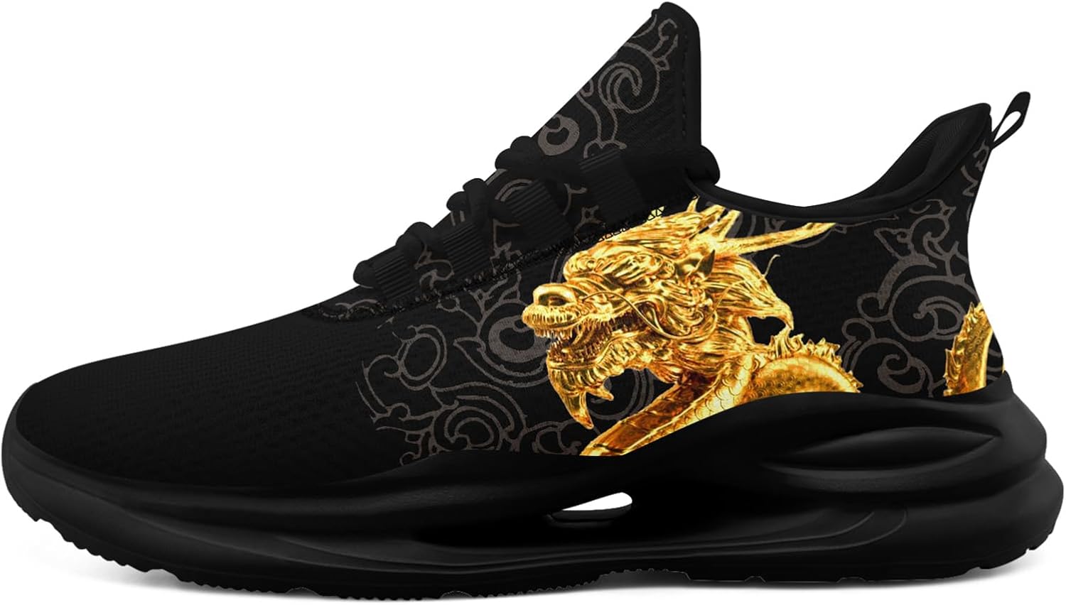 Mens Dragon Running Shoes Breathable Cushion Non Slip Outdoor Sports Walking Sneaker Tennis Jogging Training Tennis Shoes