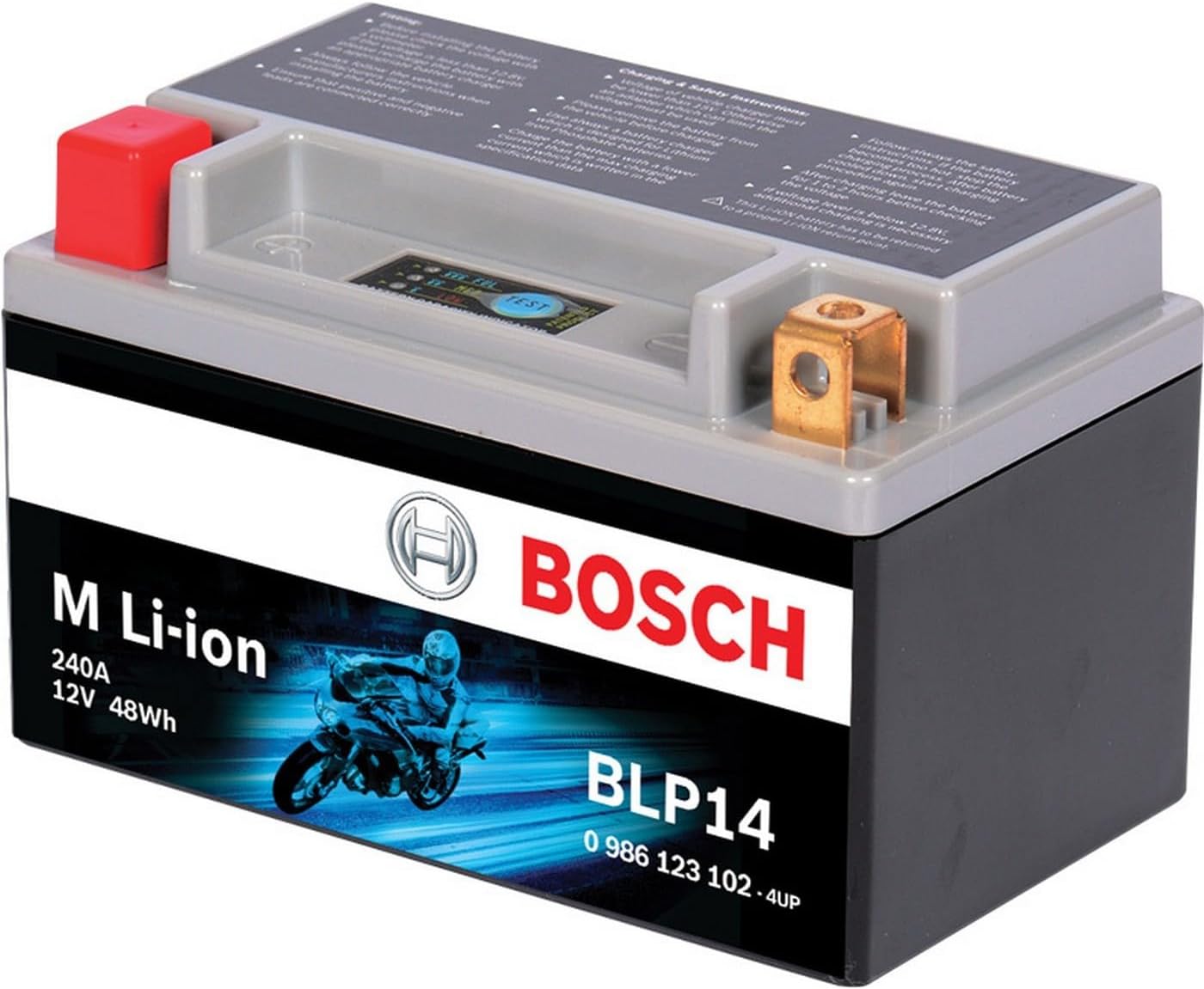 BOSCH BLP14 - Group 14-12V Lithium Battery - Powersport Li-ion Phosphate - 120A for Motorcycles, ATV/UTV, Snow Mobiles, Personal Watercrafts, Scooters and Jet Skis - 5.91″ x 3.43″ x 5.63″
