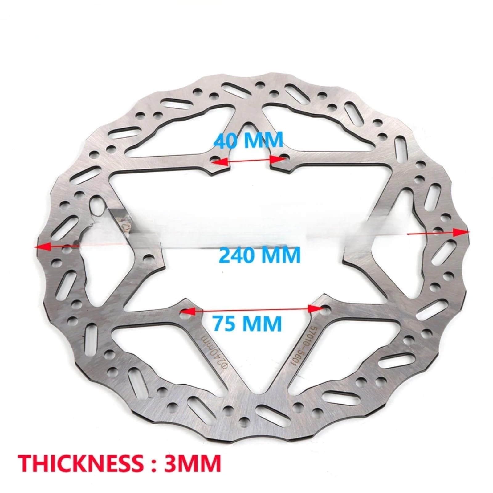 1 x rower 240 mm, 6 otworów, hamulec tarczowy z przodu z tyłu