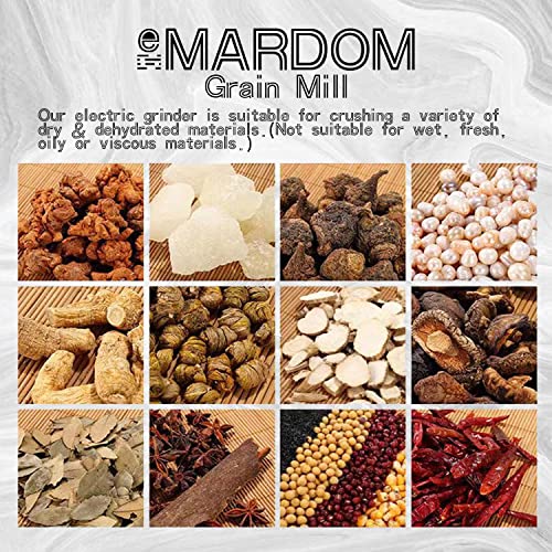 Emardom Electric Grain Mill Spice Grinder Stainless Steel Commercial Powder Machine Dry Pulverizer With Extra Customize Brush, Easy To Clean (800G-New) (800G-New) #TOP5