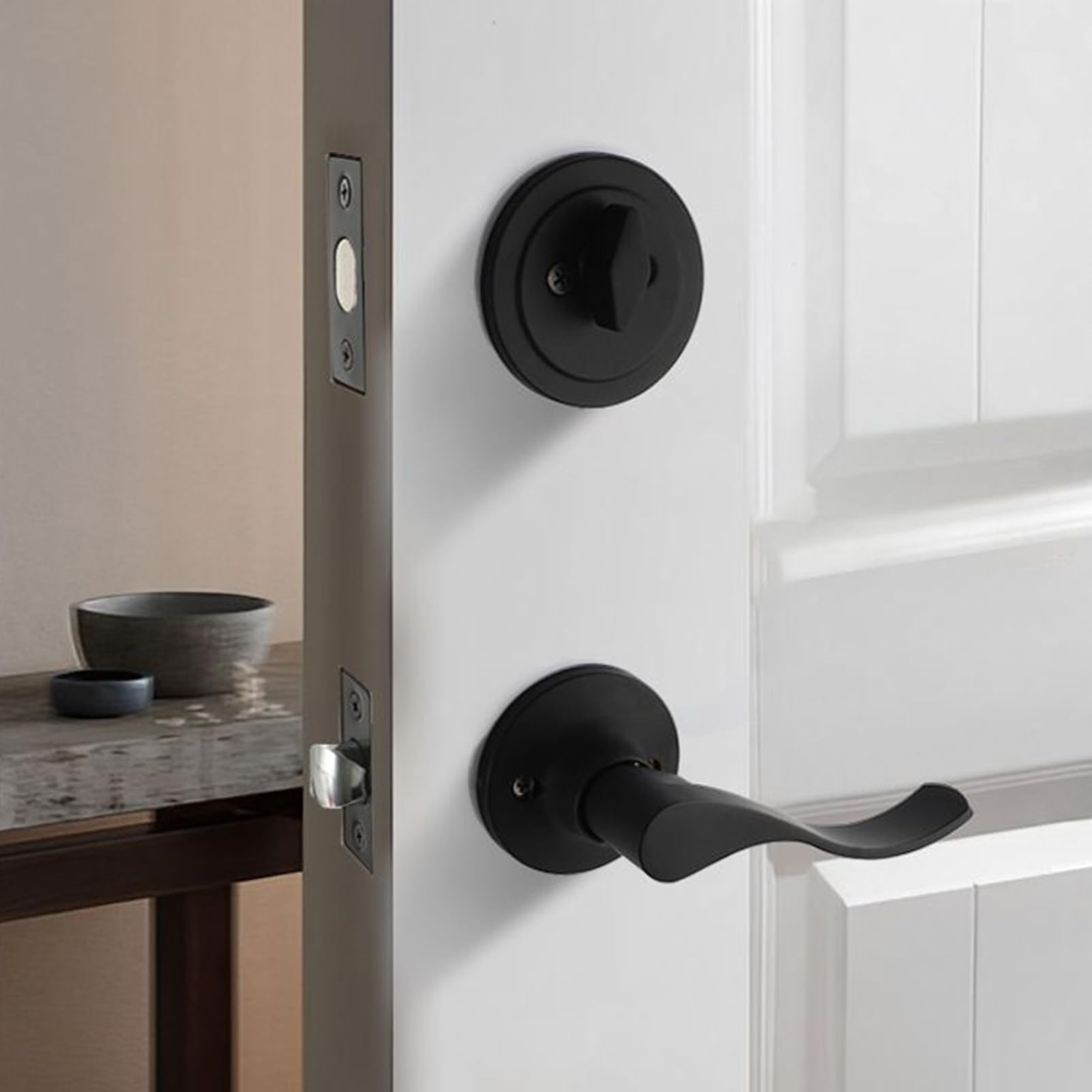 Juego de pomo y cerradura puerta principal suministro de herrajes de | Manija En Aluminio Aleado Con Cerradura Para Entrada Exterior Jardín Patio Balcón Traspatio