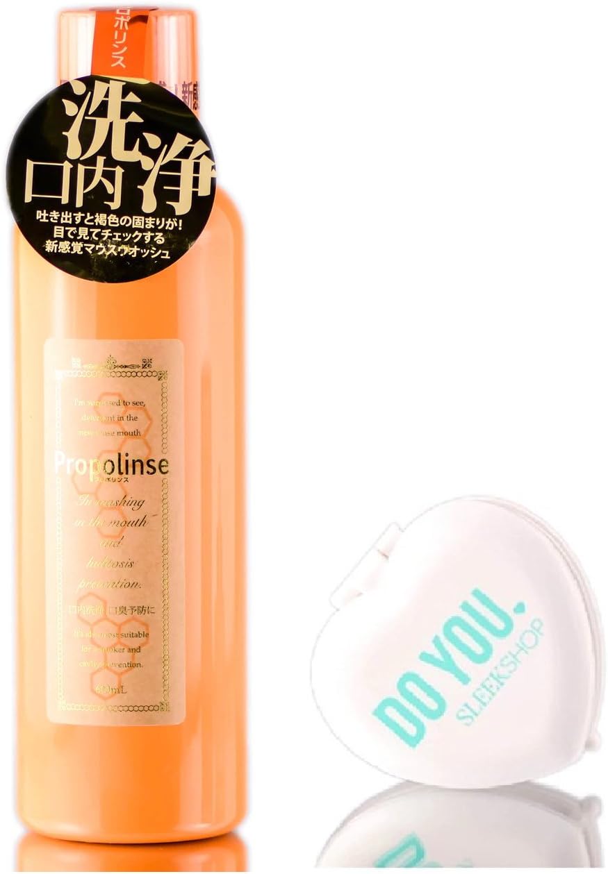 TEA LEAVES Mouthwash (Oral Wash: Halitosis-Prevention for Smoker, Oral Hygiene) with Sleek Compact Mirror (20.28 oz - TEA LEAVES)