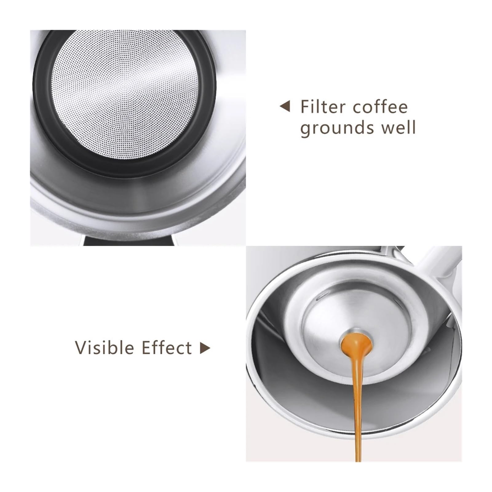 Portafiltro Portafiltro Senza Fondo Da 51 Mm, Compatibile Con Delonghi, Compatibile Con EC685, Cestello Filtro Di Ricambio In Acciaio Inossidabile 304, Accesso Al Caffè(Hown in images D)