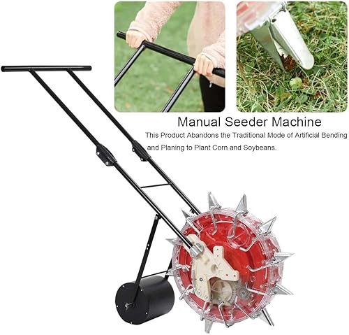 Miniatura 6 de Manual Seeder Handheld Seeding Machine Hand-Push Roller Seeder Seeds Dispenser Spreaders Corn Seed Planter Machine Manual Planter Efficient Peanut