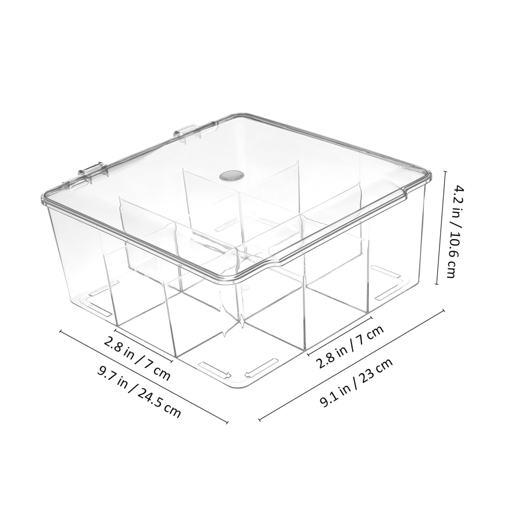 Caja Organizadora para Decoracion Colegio de Plástico con Tapa y 9 Compartimentos Divididos y Almacenamiento Funcional