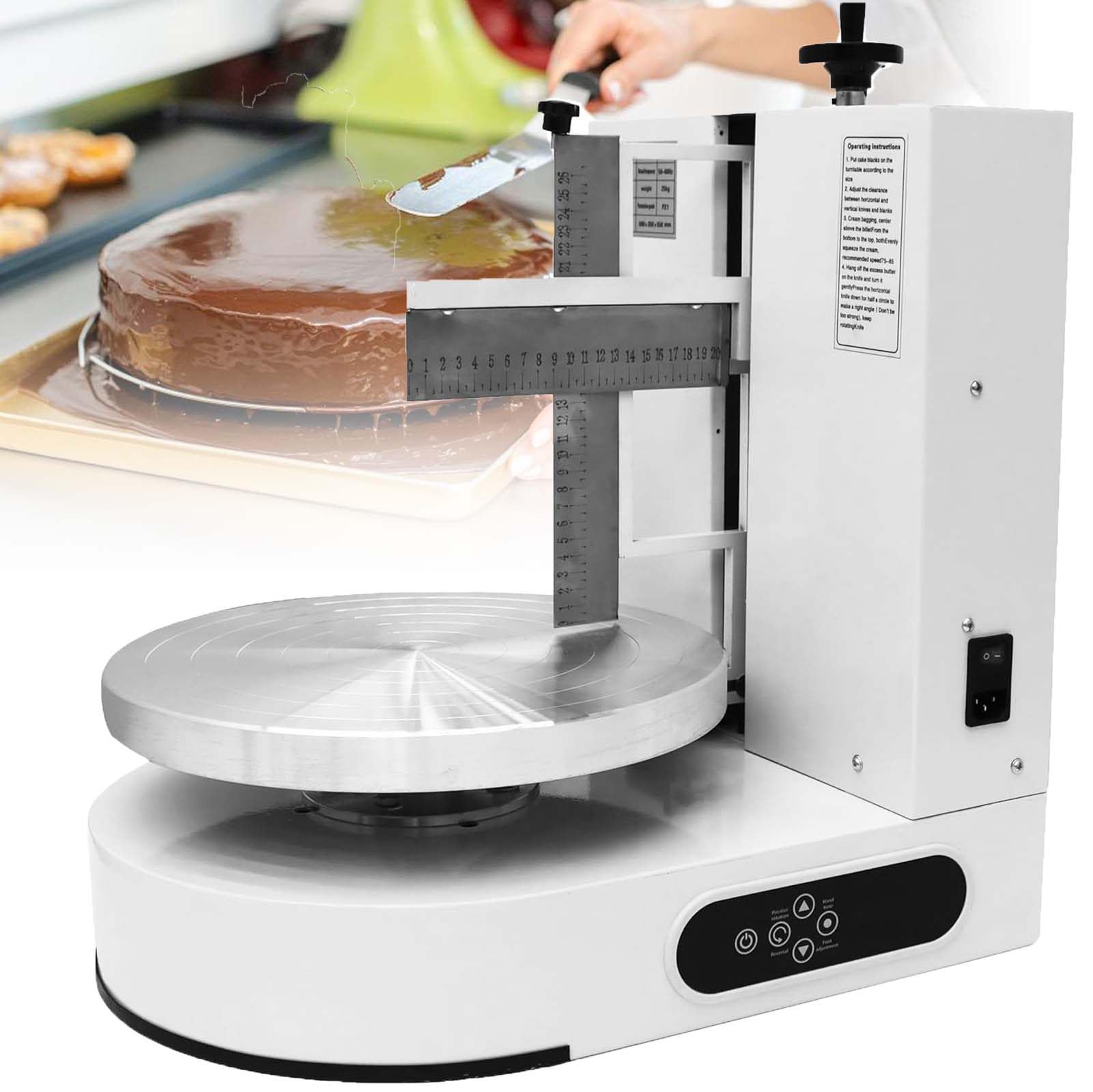 Máquina automática de glaseado para pasteles, decoración de pasteles, máquina de raspado para pasteles de 4 a 12 pulgadas, esparcidor de crema de mantequilla