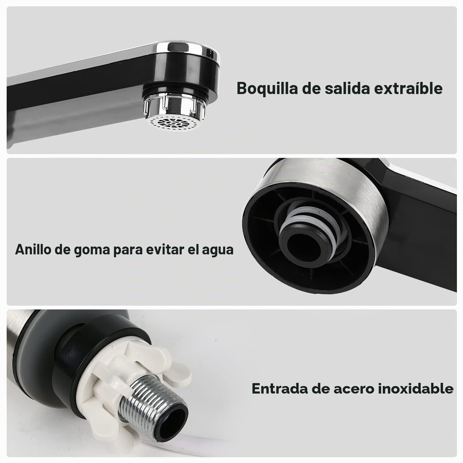Grifo eléctrico con calentador de agua instantáneo (230 V, pantalla LCD, rotación de 360°, con calentador de agua instantáneo para cocina)