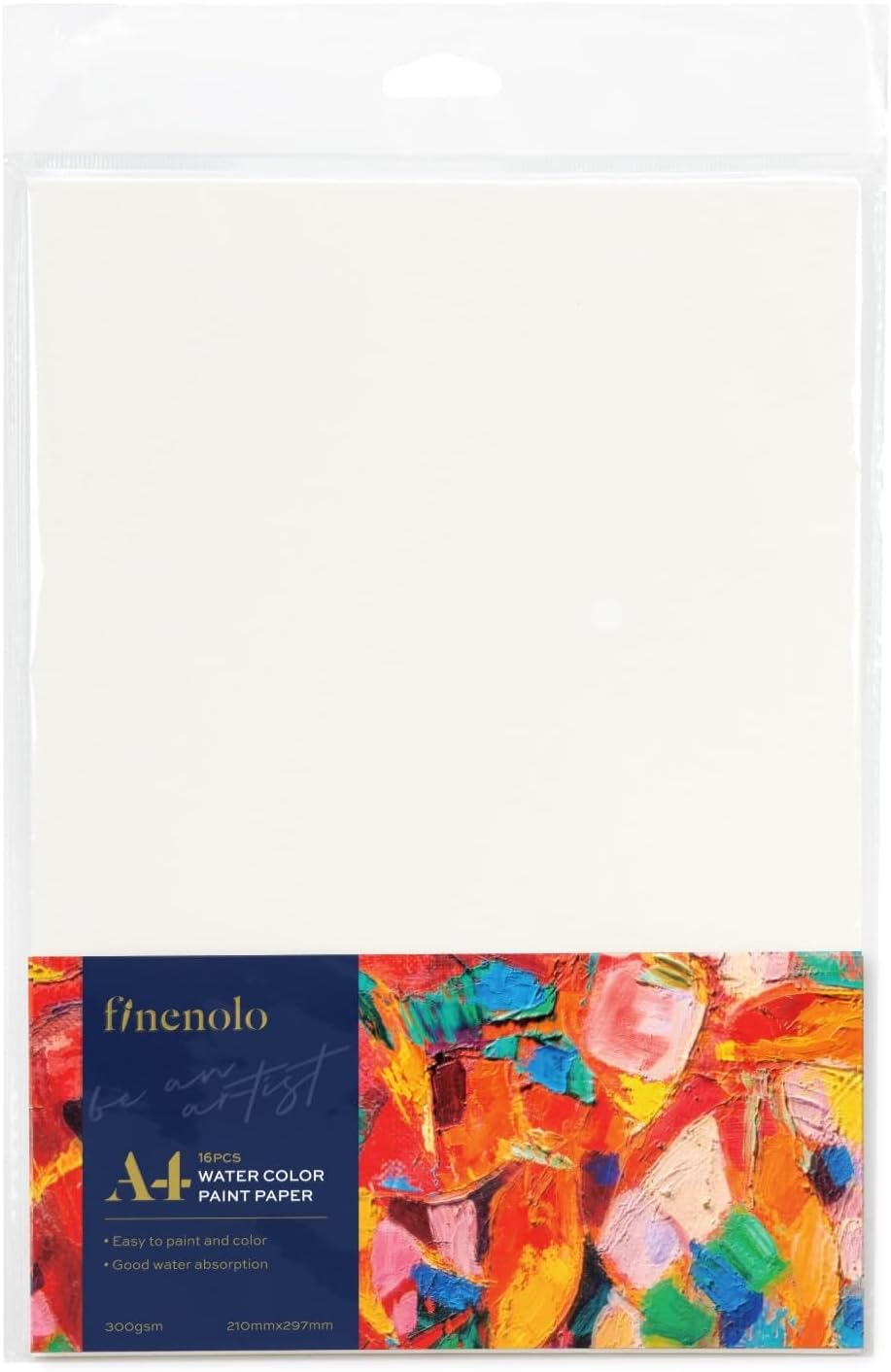 Deli EC270-A4 Finenolo 300 GSM Heavyweight A4 Watercolor Paper, 16 Sheets