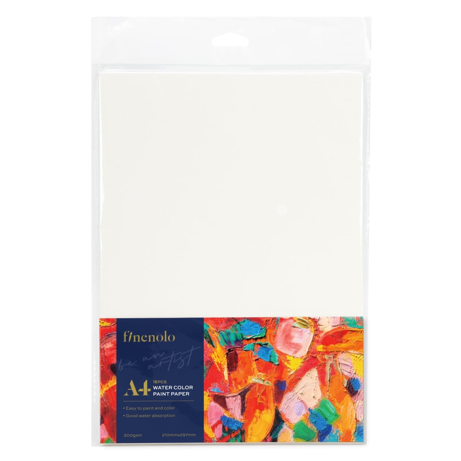 Deli EC270-A4 Finenolo 300 GSM Heavyweight A4 Watercolor Paper, 16 Sheets