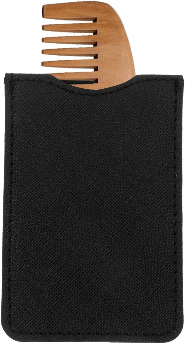 Pu Comb Case Soft Travel Comb Sleeve Lightweight Compact Holder Protective Storage Pouch for Short 5-Pack