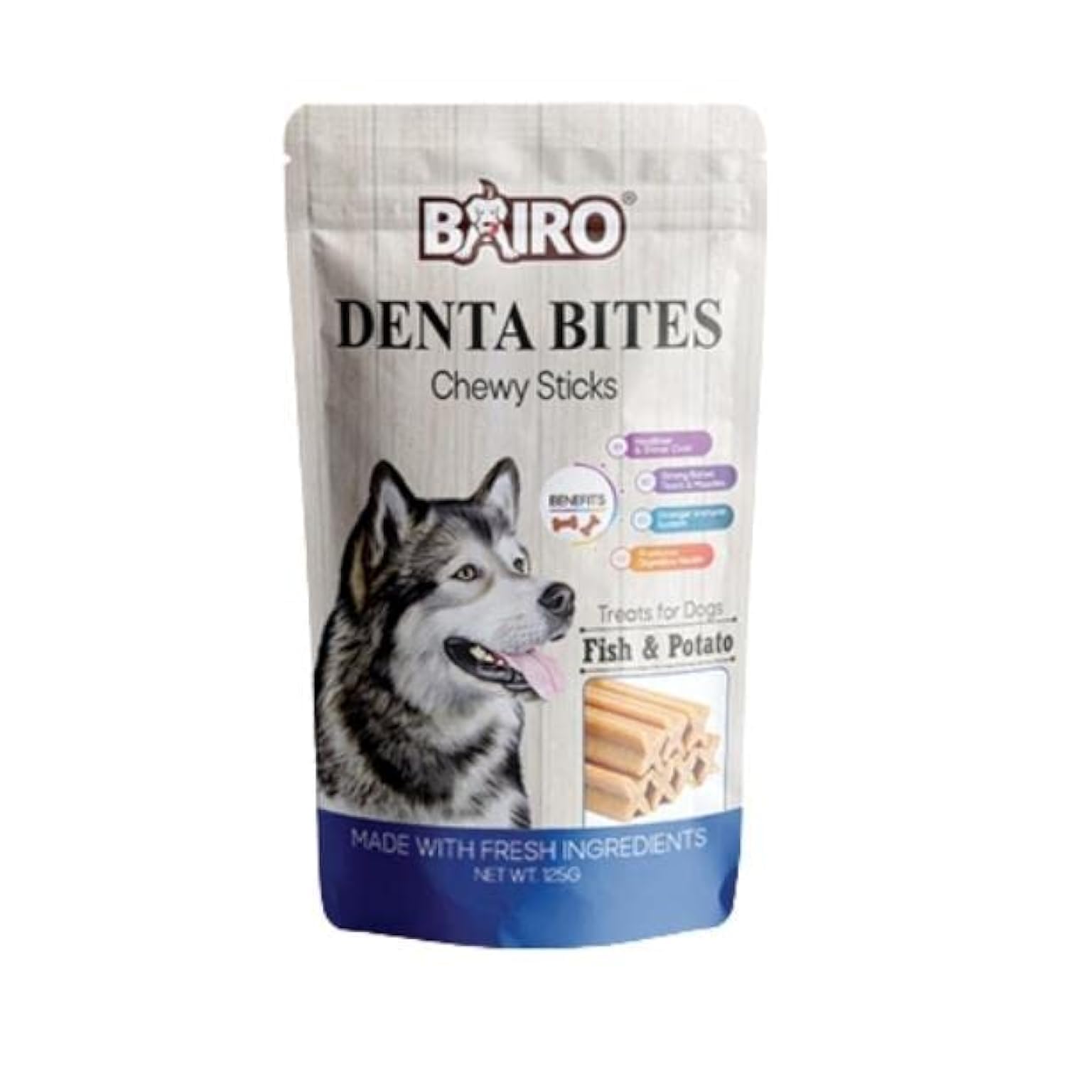 Bairo Denta Bites Fish & Potato 125g