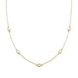 Gold plated Clover Heart Pearl Butterfly Star flower Choker Necklace for Women - Dainty 14K Gold Plated Cubic Zirconia Station Necklaces Trendy Jewelry Christmas Stocking Teen Girl Gifts