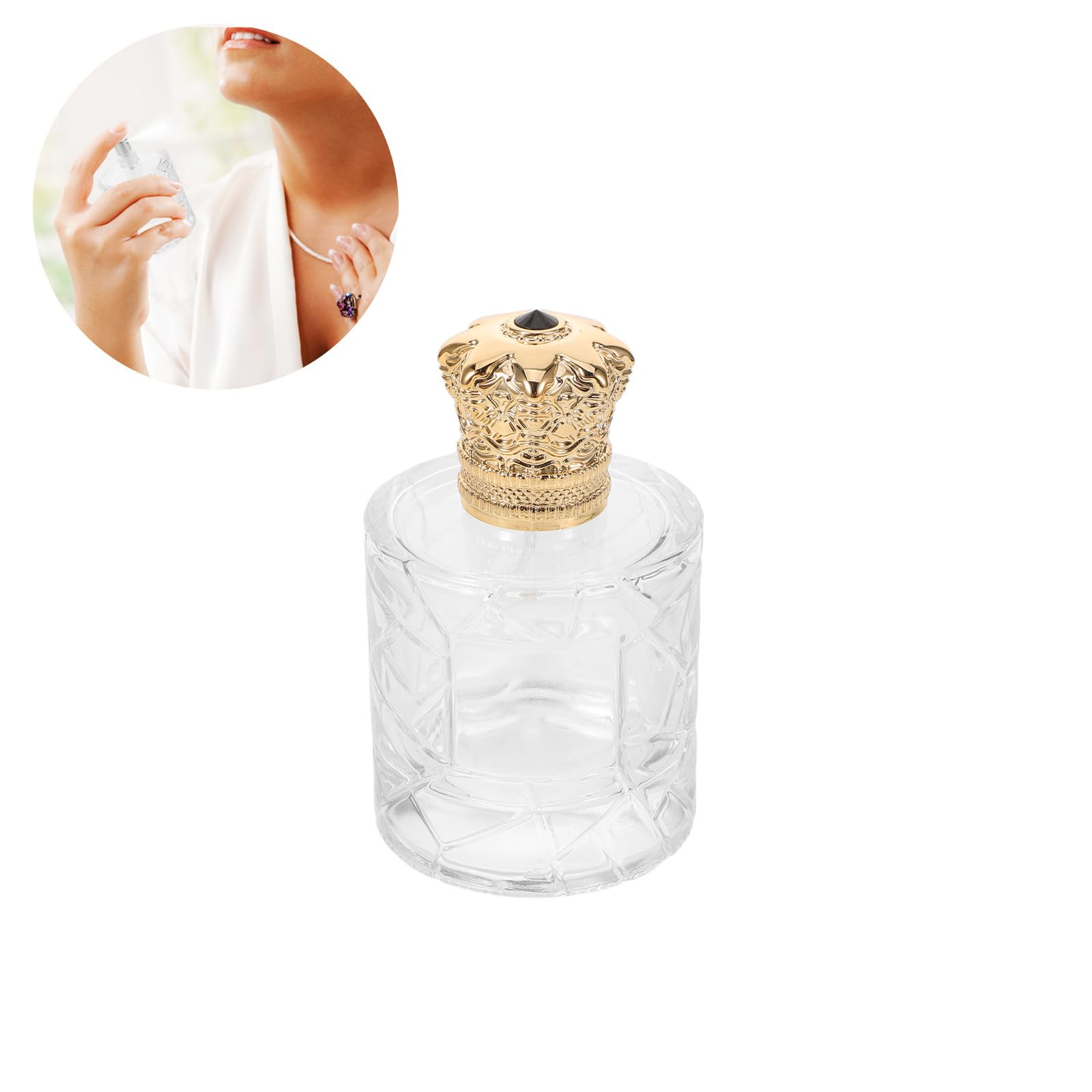 3pezzi Flacone di Profumo in Vetro Trasparente per Viaggi Bottiglie di Ricarica Riutilizzabili per Profumi Mini Atomizzatore Spray per Fragranze e Cosmetici
