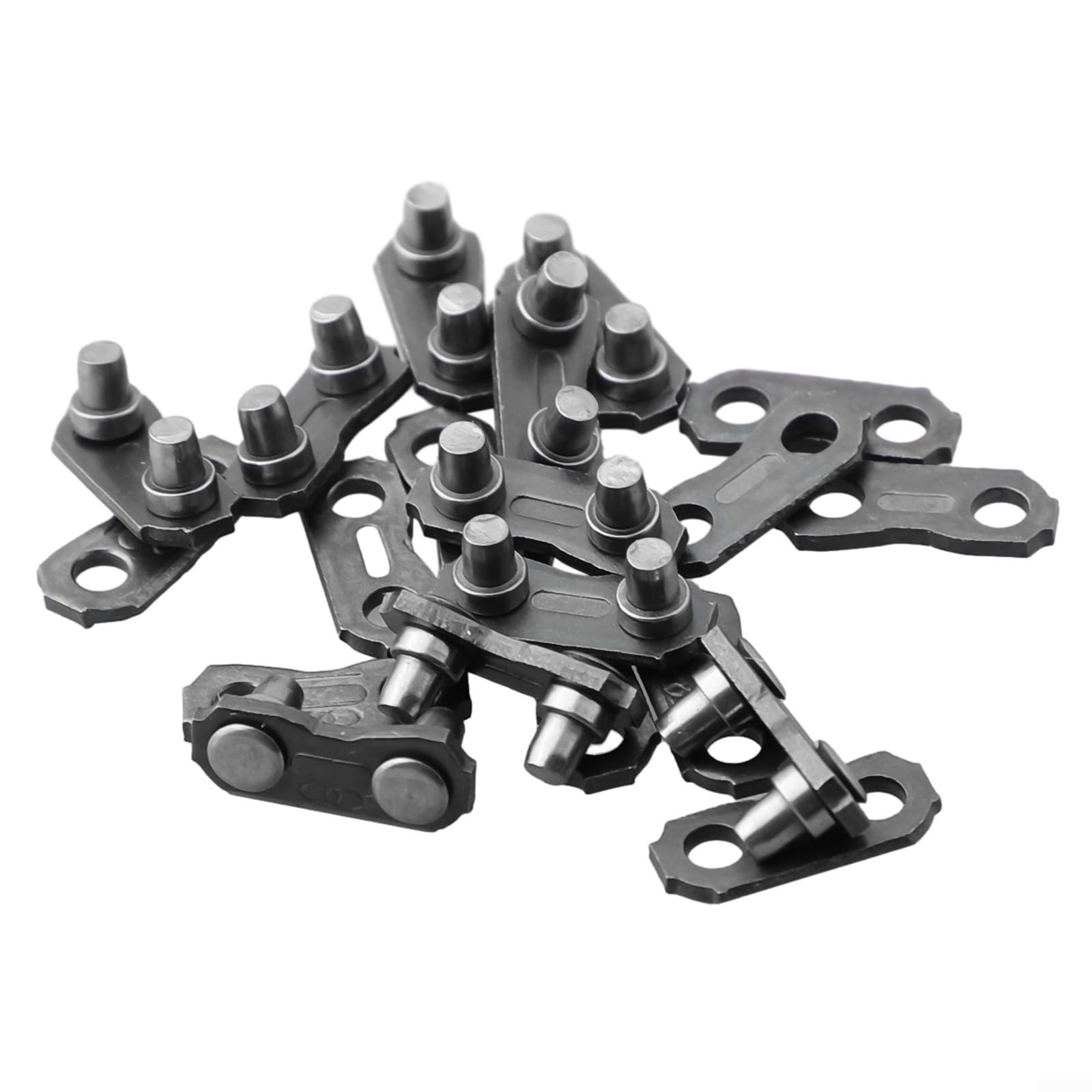 10 maglie in acciaio per motosega 325 058, dimensioni 1,5 x 0,5 cm, adatte per riparazioni e sostituzioni della catena della motosega