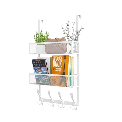 Over The Door Hooks Organizer,Coat Rack with 12 Hooks and